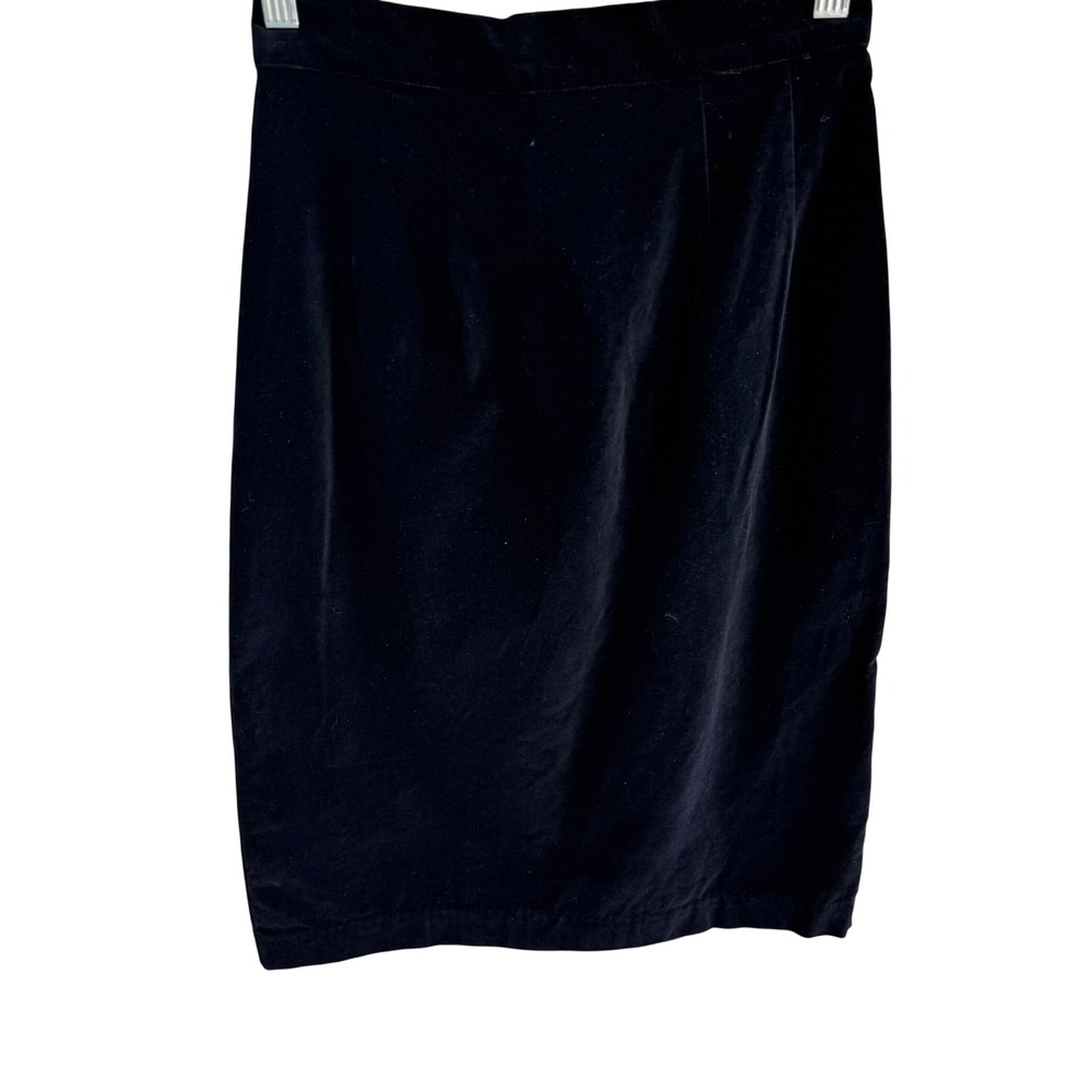 American Classics Vintage Goth Grunge Minimalist Velvet Pencil Party Skirt XS